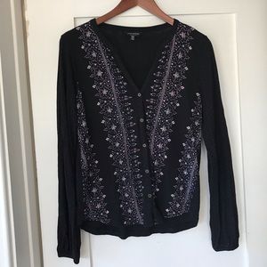 Lucky Brand long-sleeve shirt, black